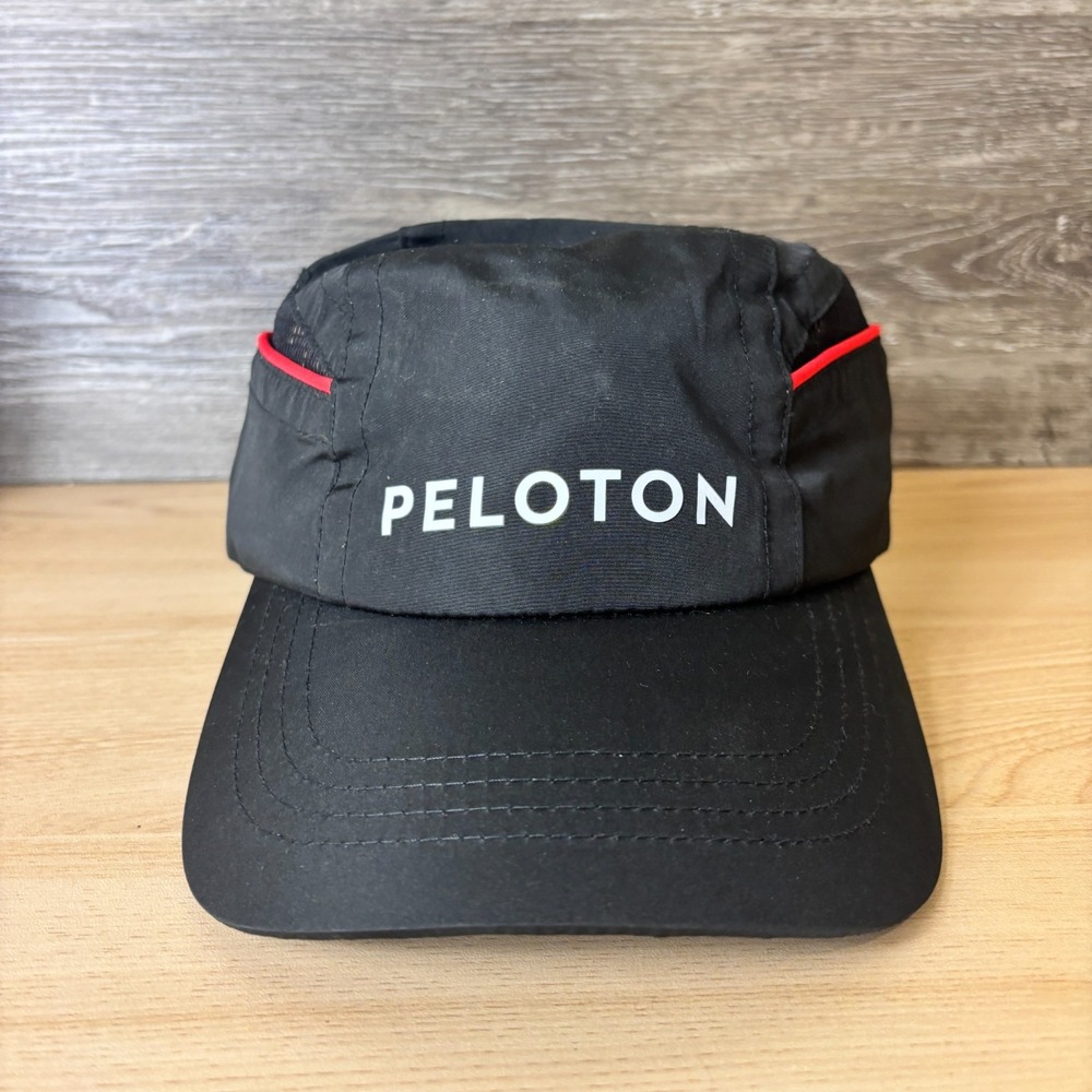 Peloton Hat Cap Black Nylon Panel Run Running Lightweight Gym Outdoors